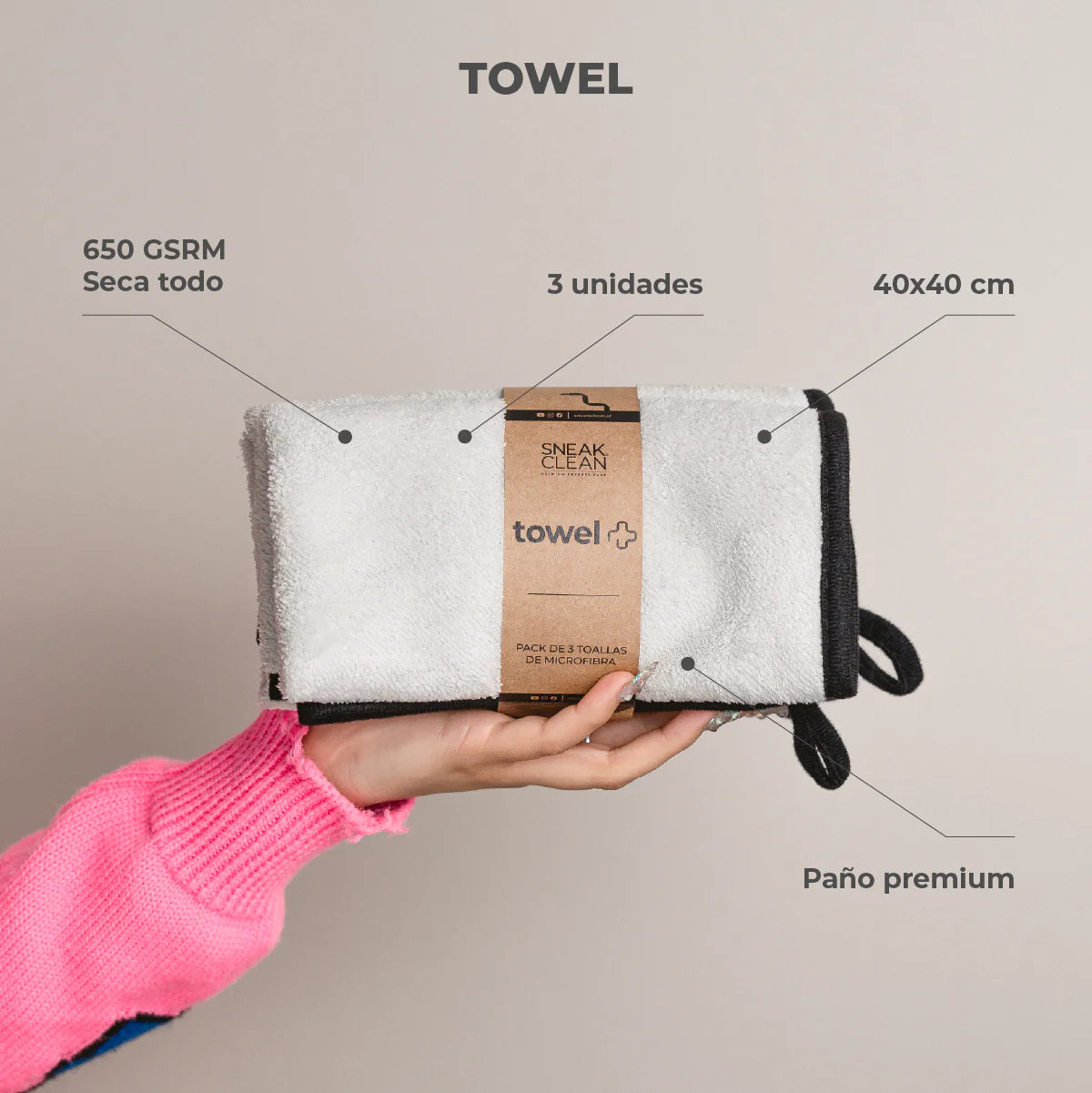 Tripack Paños Microfibra SneakClean - Set 3 Toallas