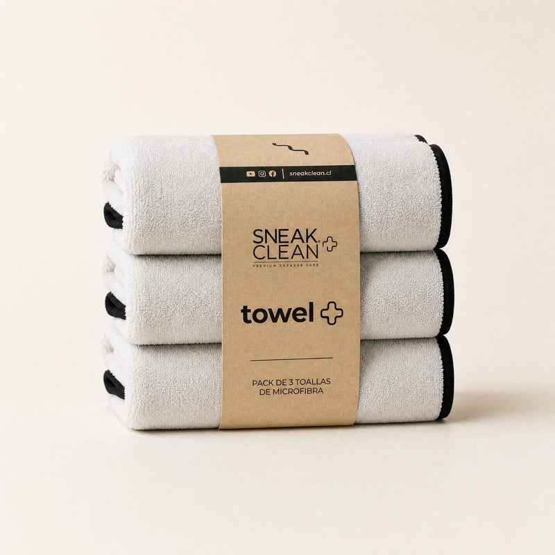 Pack de 3 toallas de microfibra SneakClean Towel+ para secar y pulir zapatillas