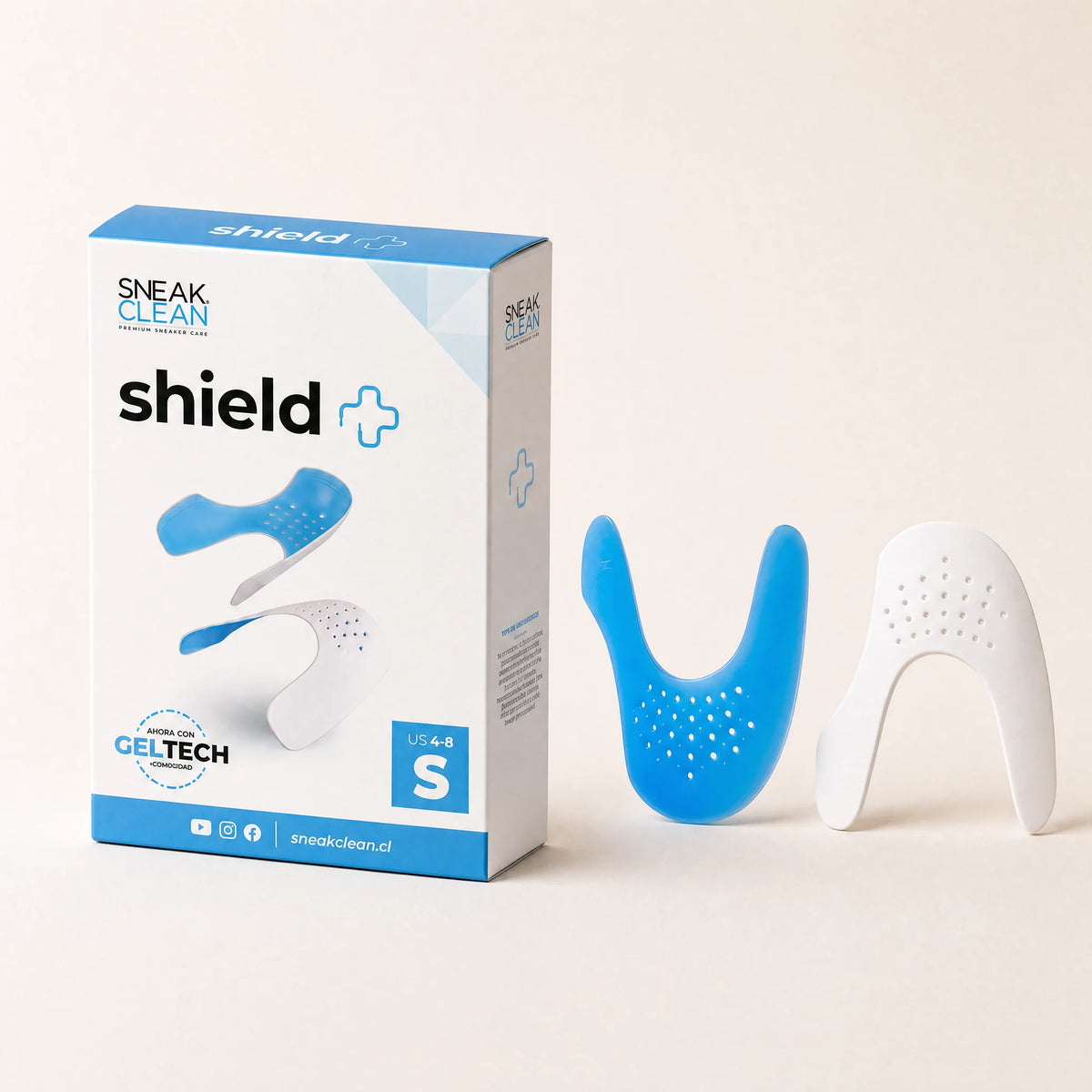 Sneaker Shield+ GelTech talla S (US 4 a 8) con caja — protector anti-arrugas zapatillas