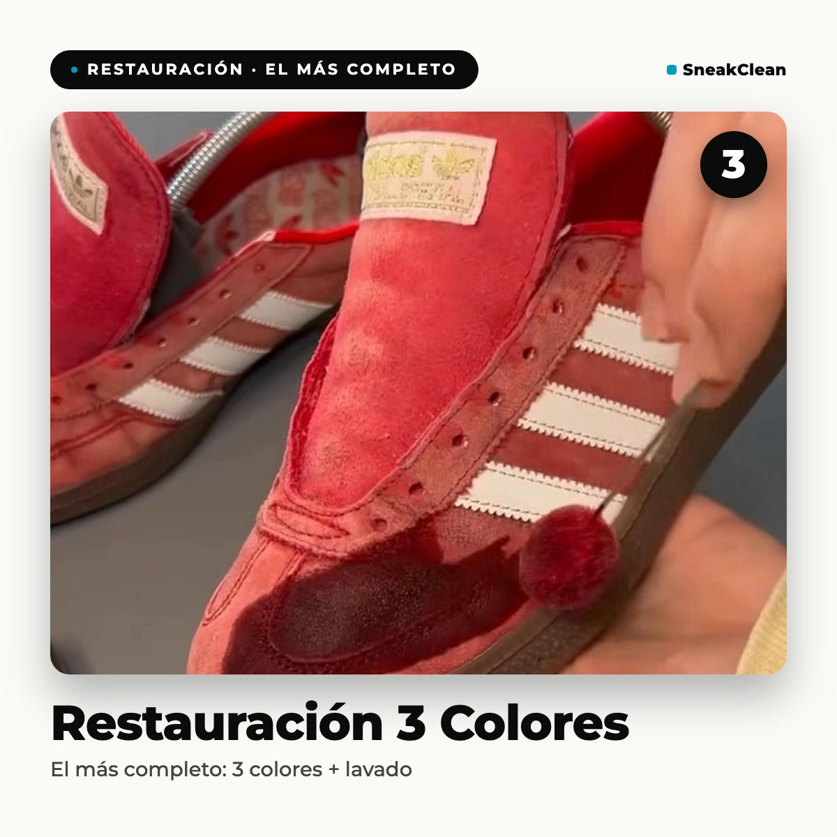 Restauración 3 Colores SneakClean — Incluye Lavado